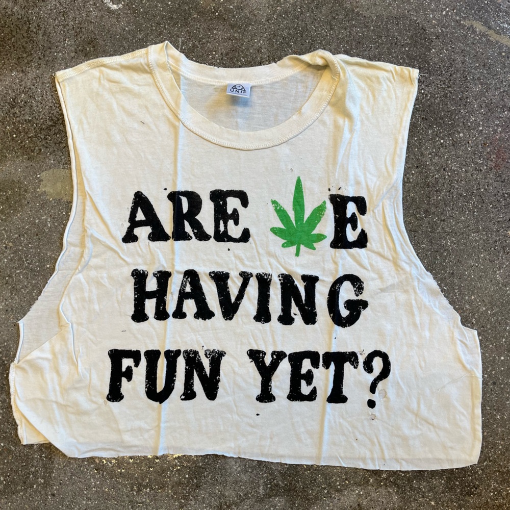 Unif Are We Having Fun Yet Muscle Tee